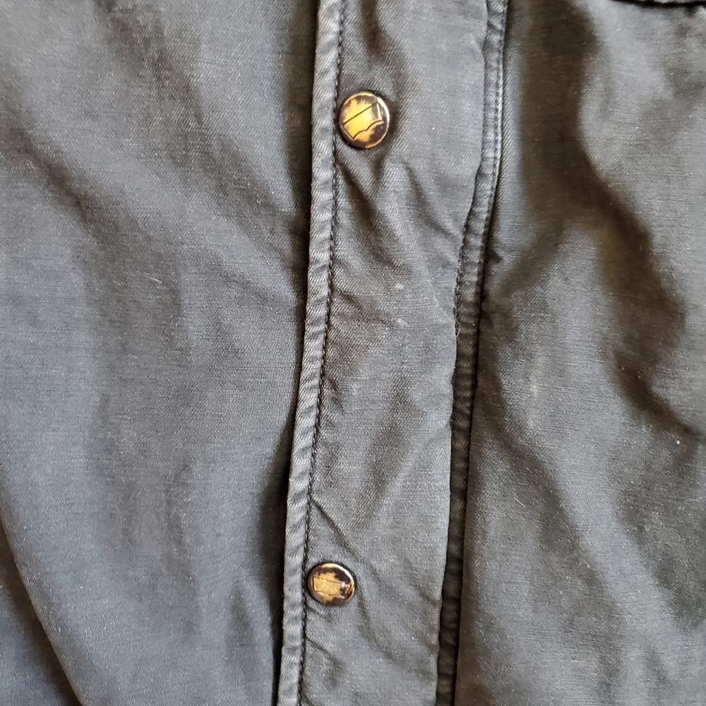 Vintage 80s Levi's Western Wear Jacket Coat Jean Denim Quilt Lined M - Picture 3 of 11